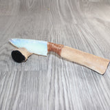 Hair-on Deer Bone Handle Opalite Blade Ornamental Knife #09468