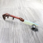 Turkey Foot Handle Opalite Blade Ornamental Knife #1259     Mountain Man Knife