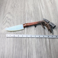 Turkey Foot Handle Opalite Blade Ornamental Knife #1259     Mountain Man Knife