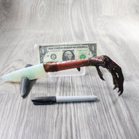 Turkey Foot Handle Opalite Blade Ornamental Knife #1259     Mountain Man Knife