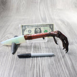 Turkey Foot Handle Opalite Blade Ornamental Knife #1259     Mountain Man Knife