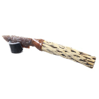 Cholla Cactus Wood Handle Stone Blade Ornamental Knife #0259    Mountain Man Knife