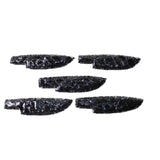5 Obsidian Ornamental Knife Blades  #3259    Mountain Man Knife