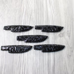 5 Obsidian Ornamental Knife Blades  #3259    Mountain Man Knife