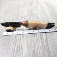 Deer Foot Handle Obsidian Blade Ornamental Knife #9259  Mountain Man Knife