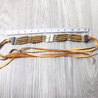 1 Bone Hairpipe Bead Choker  #3259        Mountain Man Jewelry