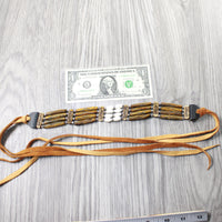 1 Bone Hairpipe Bead Choker  #3259        Mountain Man Jewelry