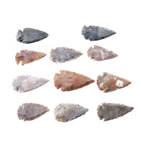 10 Large Stone Ornamental Arrowheads  #2259     Agate Jasper Arrowheads