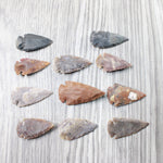 10 Large Stone Ornamental Arrowheads  #2259     Agate Jasper Arrowheads