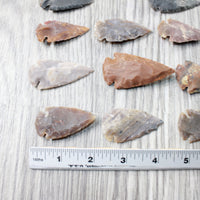 10 Large Stone Ornamental Arrowheads  #2259     Agate Jasper Arrowheads