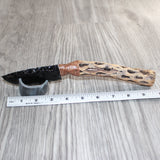Cholla Cactus Wood Handle Obsidian  Blade Ornamental Knife # 21568
