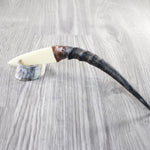 Impala Horn Handle Bone Blade Ornamental Knife #2359    Mountain Man Knife