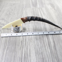 Impala Horn Handle Bone Blade Ornamental Knife #2359    Mountain Man Knife