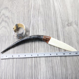 Impala Horn Handle Bone Blade Ornamental Knife #2359    Mountain Man Knife