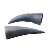2 Small Raw Unfinished Cow Horns #0140 Natural Colored