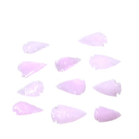 10 Large Glass Ornamental Arrowheads  #8359    Spearhead