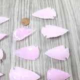 10 Large Glass Ornamental Arrowheads  #8359    Spearhead