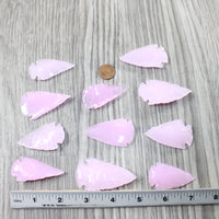 10 Large Glass Ornamental Arrowheads  #8359    Spearhead