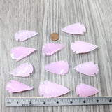 10 Large Glass Ornamental Arrowheads  #8359    Spearhead
