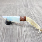 Coyote Jaw Handle Opalite Blade Ornamental Knife #0359     Mountain Man Knife