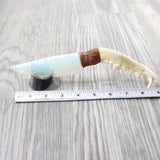 Coyote Jaw Handle Opalite Blade Ornamental Knife #0359     Mountain Man Knife