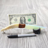 Coyote Jaw Handle Opalite Blade Ornamental Knife #0359     Mountain Man Knife