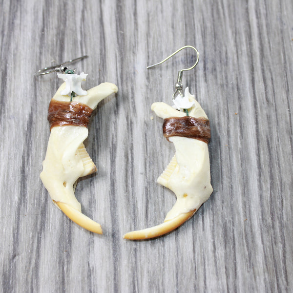 Muskrat Jaw Earrings  #6359  Mountain Man Earrings
