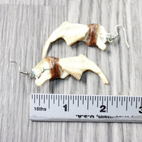 Muskrat Jaw Earrings  #6359  Mountain Man Earrings