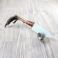 Turkey Foot Handle Opalite Blade Ornamental Knife #7359    Mountain Man Knife