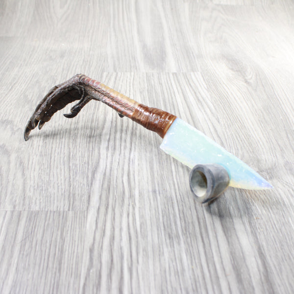 Turkey Foot Handle Opalite Blade Ornamental Knife #7359    Mountain Man Knife