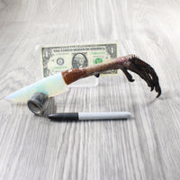 Turkey Foot Handle Opalite Blade Ornamental Knife #7359    Mountain Man Knife