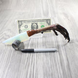 Turkey Foot Handle Opalite Blade Ornamental Knife #7359    Mountain Man Knife