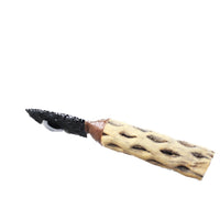 Cholla Cactus Wood Handle Obsidian Blade Ornamental Knife #8459  Mountain Man Knife