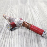Shotgun Shell Handle Stone Blade Ornamental Knife #9559    Mountain Man Knife