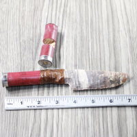 Shotgun Shell Handle Stone Blade Ornamental Knife #9559    Mountain Man Knife
