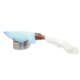 Small Deer Jaw Handle Opalite Blade Ornamental Knife # 29068