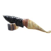 Goat Horn Handle Obsidian Blade Ornamental Knife #9559  Mountain Man Knife