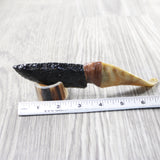 Goat Horn Handle Obsidian Blade Ornamental Knife #9559  Mountain Man Knife