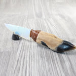 Deer Foot Handle Opalite Blade Ornamental Knife #7559     Mountain Man Knife