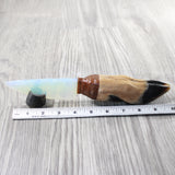 Deer Foot Handle Opalite Blade Ornamental Knife #7559     Mountain Man Knife