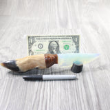 Deer Foot Handle Opalite Blade Ornamental Knife #7559     Mountain Man Knife