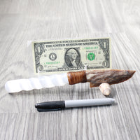 Selenite Spiral Handle Stone Blade Ornamental Knife #0859    Mountain Man Knife