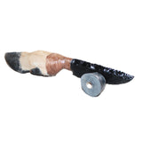 Deer Foot Handle Obsidian  Blade Ornamental Knife #24768