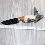 Deer Foot Handle Obsidian  Blade Ornamental Knife #24768