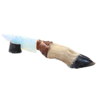 Deer Foot Handle Opalite Blade Ornamental Knife #9959     Mountain Man Knife