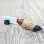 Deer Foot Handle Opalite Blade Ornamental Knife #9959     Mountain Man Knife