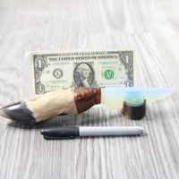 Deer Foot Handle Opalite Blade Ornamental Knife #9959     Mountain Man Knife