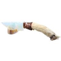 Coyote Foot Handle Opalite Blade Ornamental Knife #7959     Mountain Man Knife