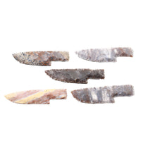 5 Stone Ornamental Knife Blades  #2959   Mountain Man Knife