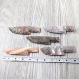 5 Stone Ornamental Knife Blades  #2959   Mountain Man Knife